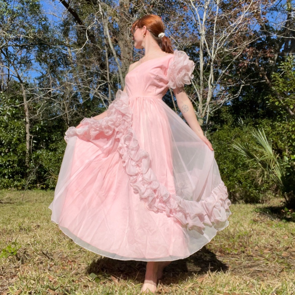 Vintage Ruffle Gown